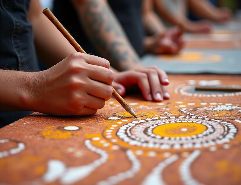 Aboriginal art workshop with Indigenous artist